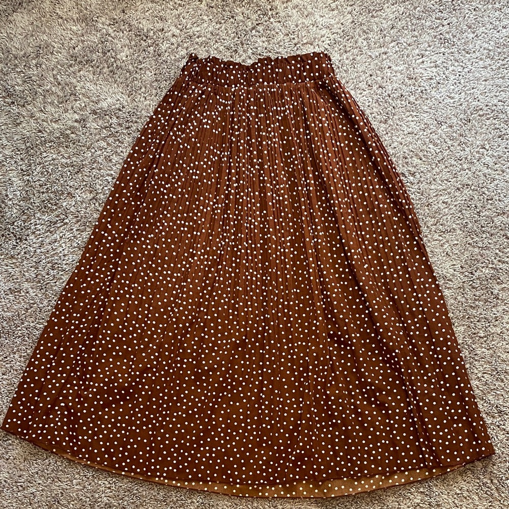 Brown Polka Dot Women's Skirt